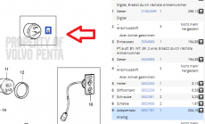 Volvo Penta Trimmsender Analog 3851787