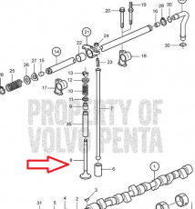 Volvo Penta Auslassventil KAD, TAMD, MD, AD 838638