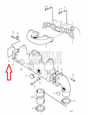 VP Deckel Abgas AQ115A, MD 806341
